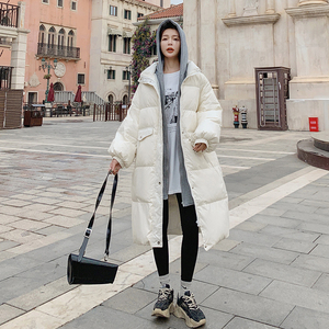 档口现货 卫衣拼接假两件长款羽绒服标90绒266-7715图片