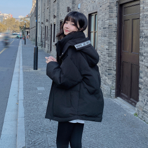 大货已出 主推 字母织带贴标连帽羽绒服90绒266-2382-P265K39图片