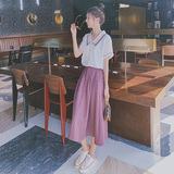 2021新款两色撞色双领两件套266-6651-P100K158，女装套装/套裙，浙宝266