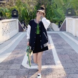 档口现货主推2023新款棋盘格撞色棒球服266-2266，女装短外套，浙宝266