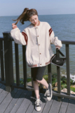 大货已出2021新款两色撞色棒球服266-6609-P110K168，女装短外套，浙宝266