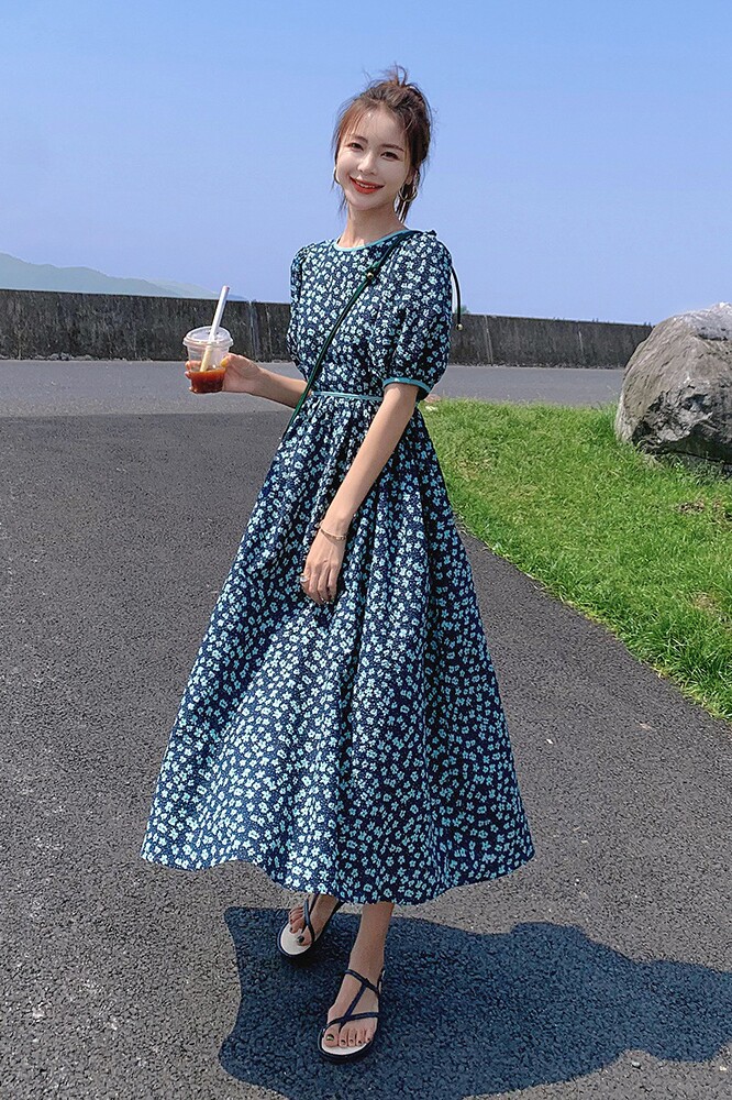 现货盐缩全棉碎花品质高数据好转化高266-6672,女装连衣裙,浙宝266