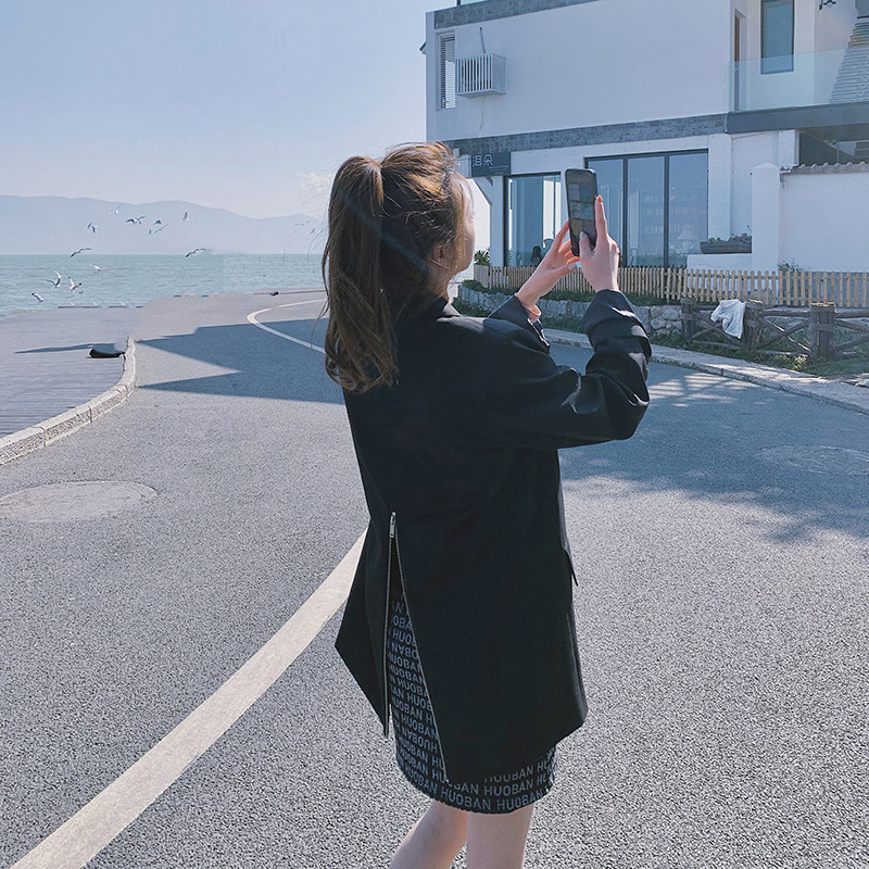 档口现货2021新款特色后背拉链两色西装266-6621-P110K168，女装西装，浙宝266