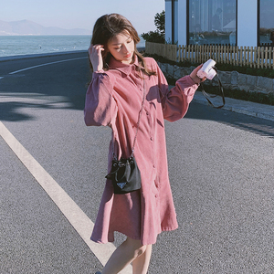 大货已出 2021新款两色灯芯绒鱼尾连衣裙266-6607-P95K148,女装连衣裙,浙宝266