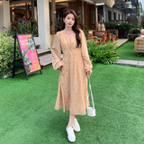 档口现货刘亦菲同款黄色碎花雪纺连衣裙266-2322-P115K168，女装连衣裙，浙宝266