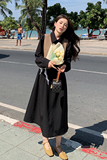 大货已出新款黑色连衣裙咖色马甲两件套266-2321-P125K178，女装连衣裙，浙宝266