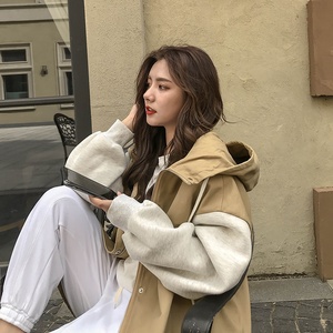 持续上新不断货 主推 两色撞色拼接连帽短外套266-2203-P100K158图片