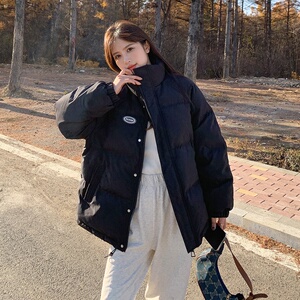 韩系黑色短款羽绒服女冬2022年新款爆款高端洋气今年流行的厚外套图片