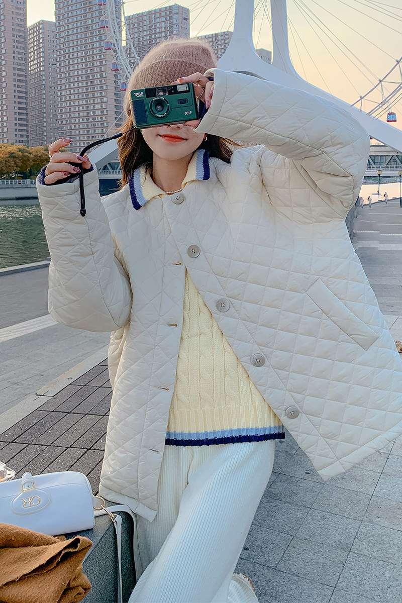 大货已出跑量新款菱形格绗棉轻薄棉衣266-2289,女装棉衣/棉服,浙宝266