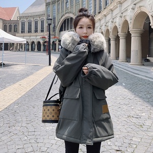 档口现货 超高性价比 贴标派克服 仿兔毛内里266-6817,女装派克服,浙宝266