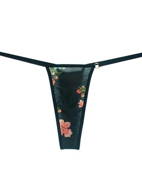 欧美Tback无痕冰丝辣妹丁字裤女性感细带透气薄款低腰纯棉裆内裤