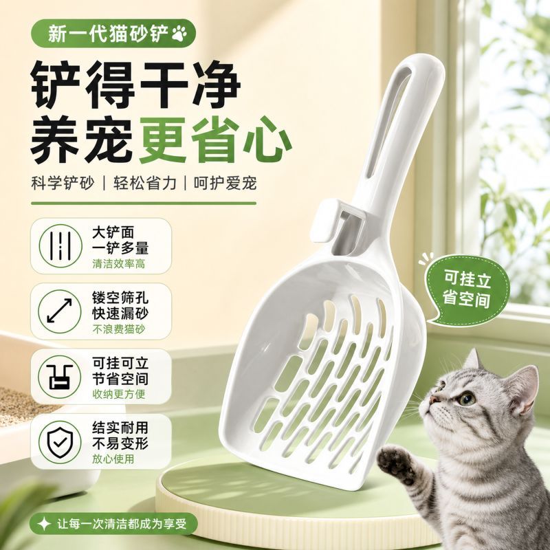 猫砂铲加厚铲屎宠物清洁用品大号猫砂铲豆腐猫砂猫砂盆猫屎弧形