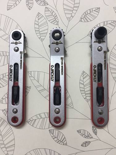 日本Mini超薄双向棘轮小扳手批头套筒螺丝刀套组批嘴起子小飞工具