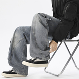 A440-K552-特P60水洗大口袋弯刀牛仔裤，男装牛仔裤，电商A440