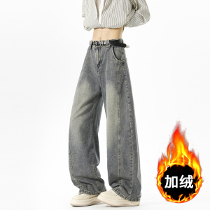 A440-K325加绒-P60 冬季加绒-弯刀直筒牛仔裤,男装牛仔裤,电商A440