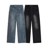 A440-K2563-特P50宽松直筒阔腿弯刀牛仔裤，男装牛仔裤，电商A440