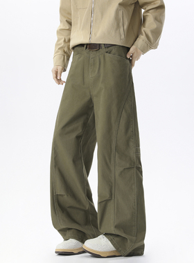 A440-K8603-特P49 春季褶皱纯色牛仔裤