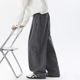 A440-K262-P49纯棉水洗复古褶皱阔腿牛仔裤，男装牛仔裤，电商A440