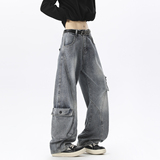 A440-K552-特P60水洗大口袋弯刀牛仔裤，男装牛仔裤，电商A440