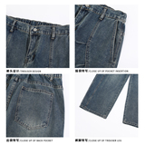 A440-K2563-特P50宽松直筒阔腿弯刀牛仔裤，男装牛仔裤，电商A440