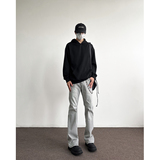 A440-KK1358-P45抖音品质水洗弹力牛仔裤高街白灰色，男装牛仔裤，电商A440
