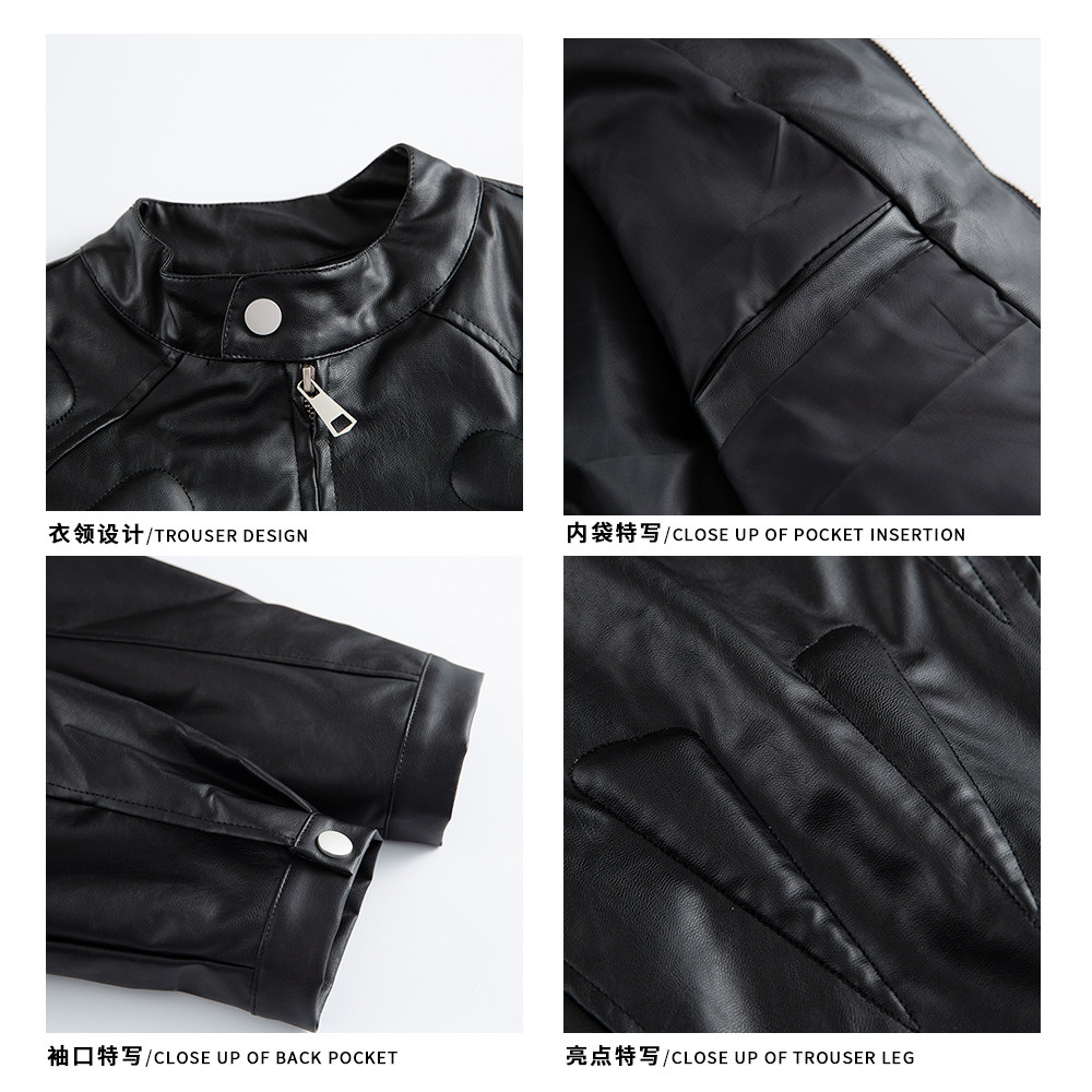 A440-P006-P98重工皮夹克立体浮雕机车外套,男装夹克,电商A440