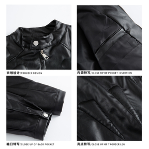 A440-P006-P98 重工皮夹克 立体浮雕 机车外套图片