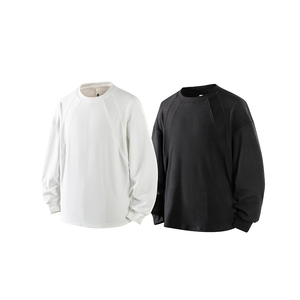 A440-DR021-P18 冬季简约圆领德绒长袖T恤，男装T恤，电商A440