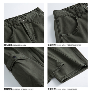 A440-K350-特P60 重磅工装休闲裤水洗棉布 抖音图片