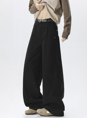 A440-K8601-特P49 阔腿工装裤 弯刀牛仔裤