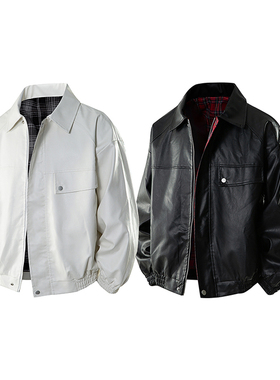 A440-B1056-P88 春季翻领两面穿皮衣款