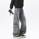 A440-K552-特P60水洗大口袋弯刀牛仔裤，男装牛仔裤，电商A440