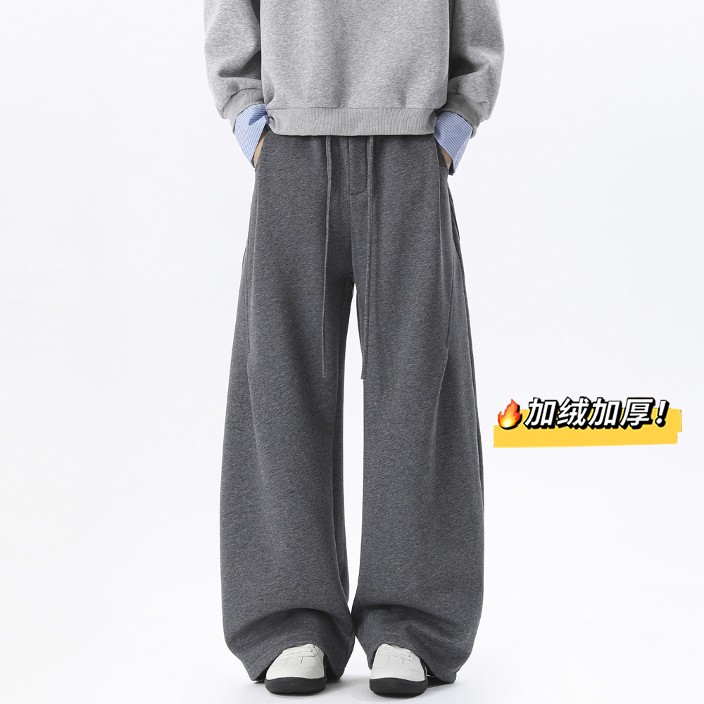 A440-JR605-P50冬季重磅加绒直简休闲裤，男装卫衣，电商A440