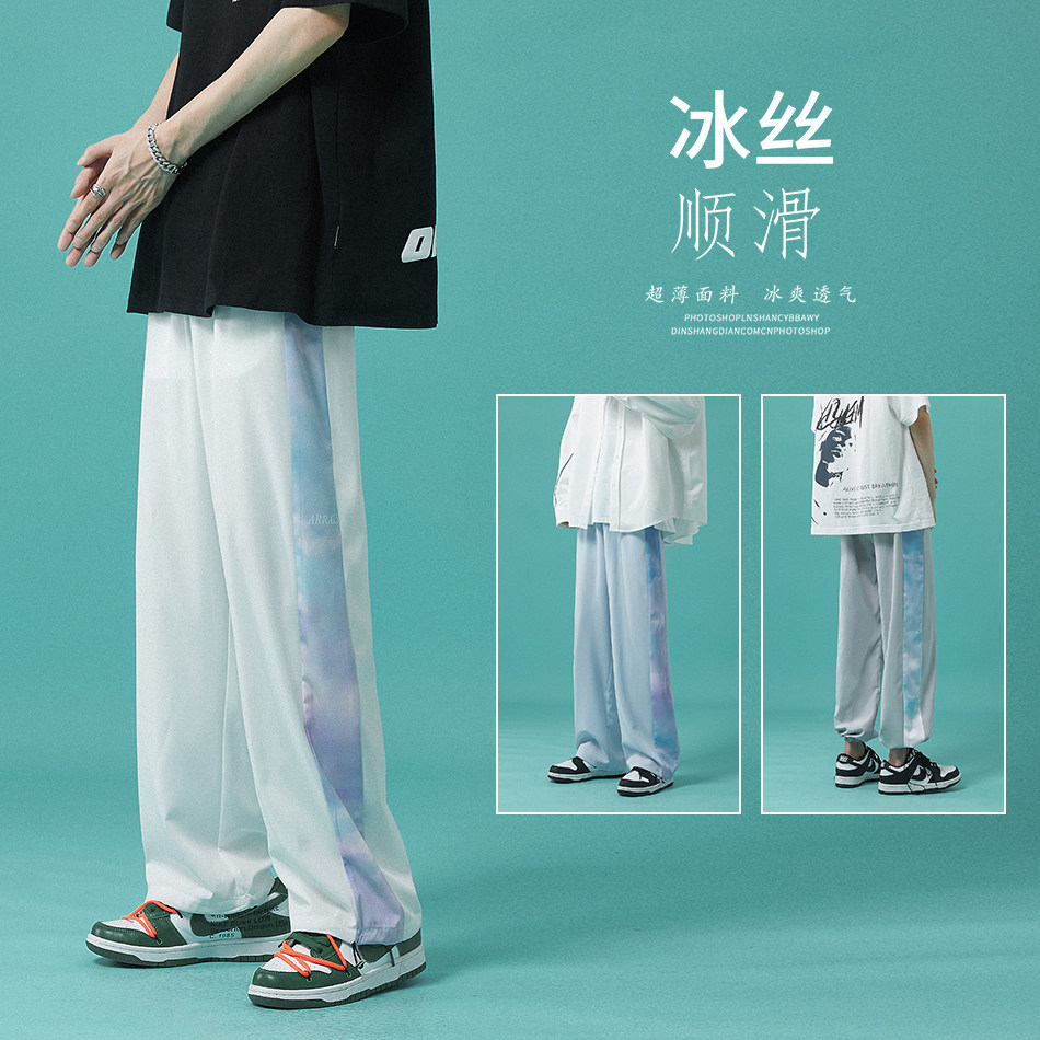 A440-BS008-P45限58  字母印花休闲裤图片