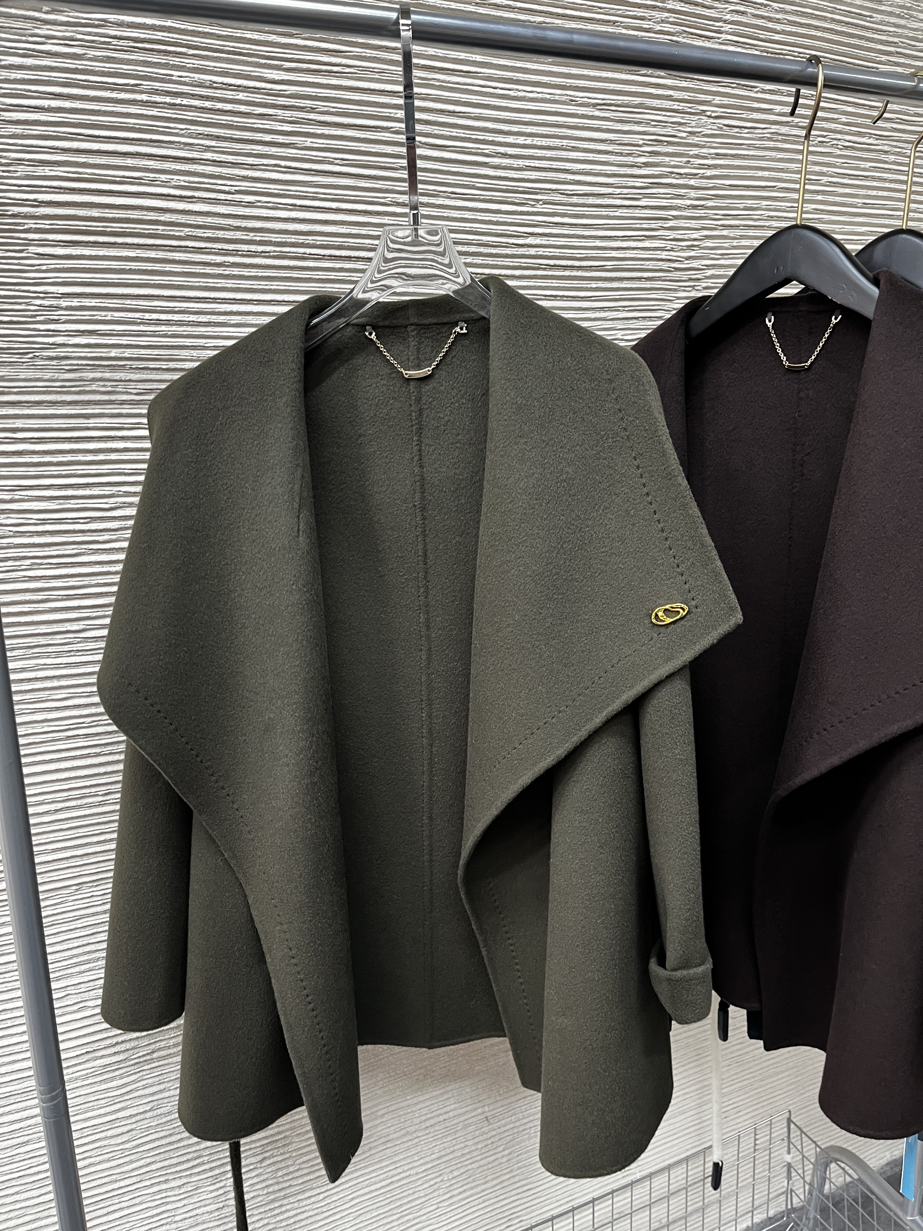 商场同款高品质双面羊绒大衣女