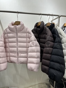 欧洲站2025新款冬立领90白鹅绒羽绒服女短款加厚保暖外套