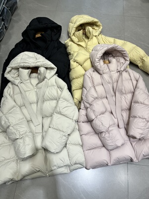 欧洲站欧货2025新款冬季90白鹅绒羽绒服女中长款保暖休闲外套加厚