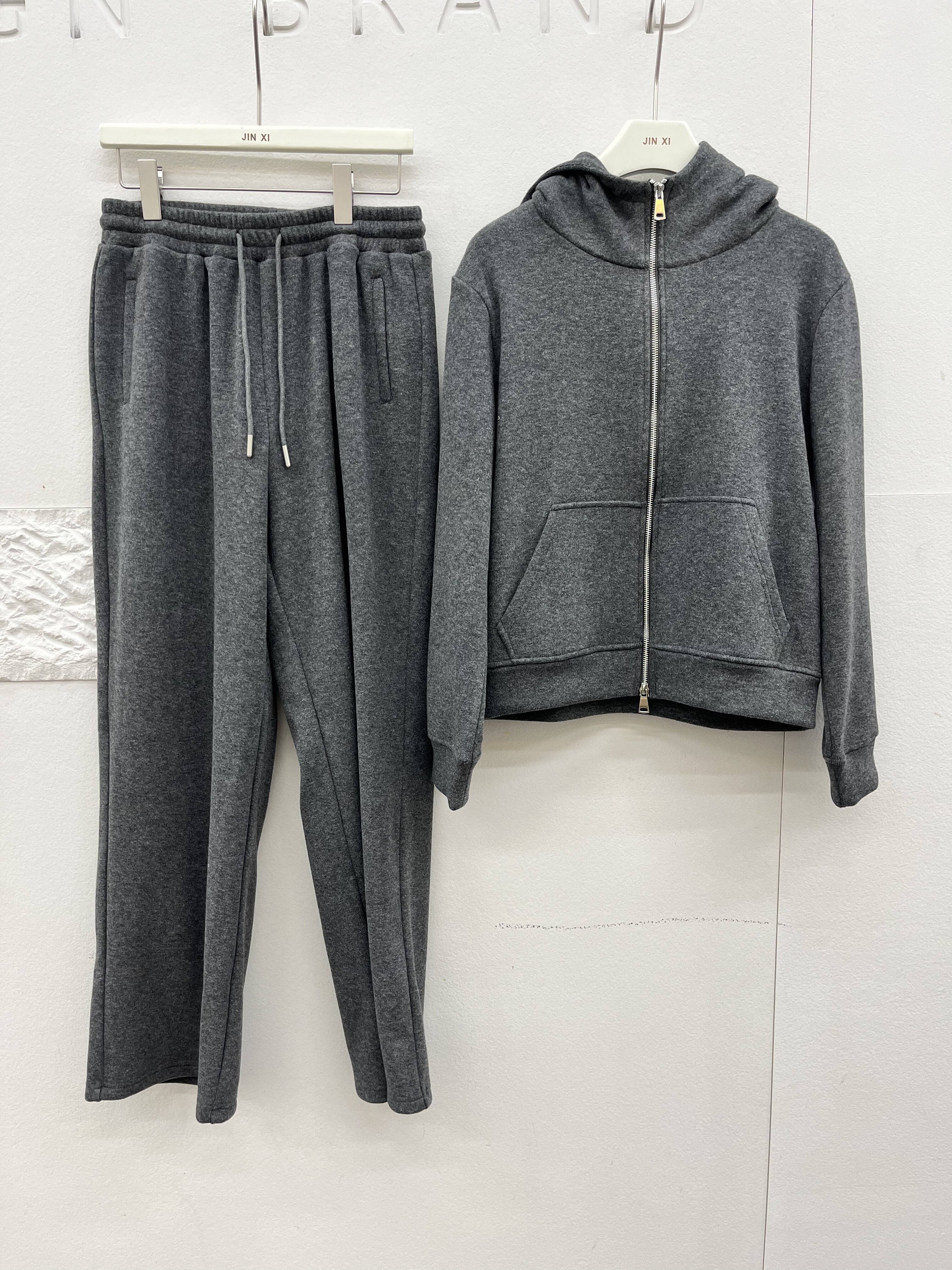 加绒加厚休闲卫衣两件套