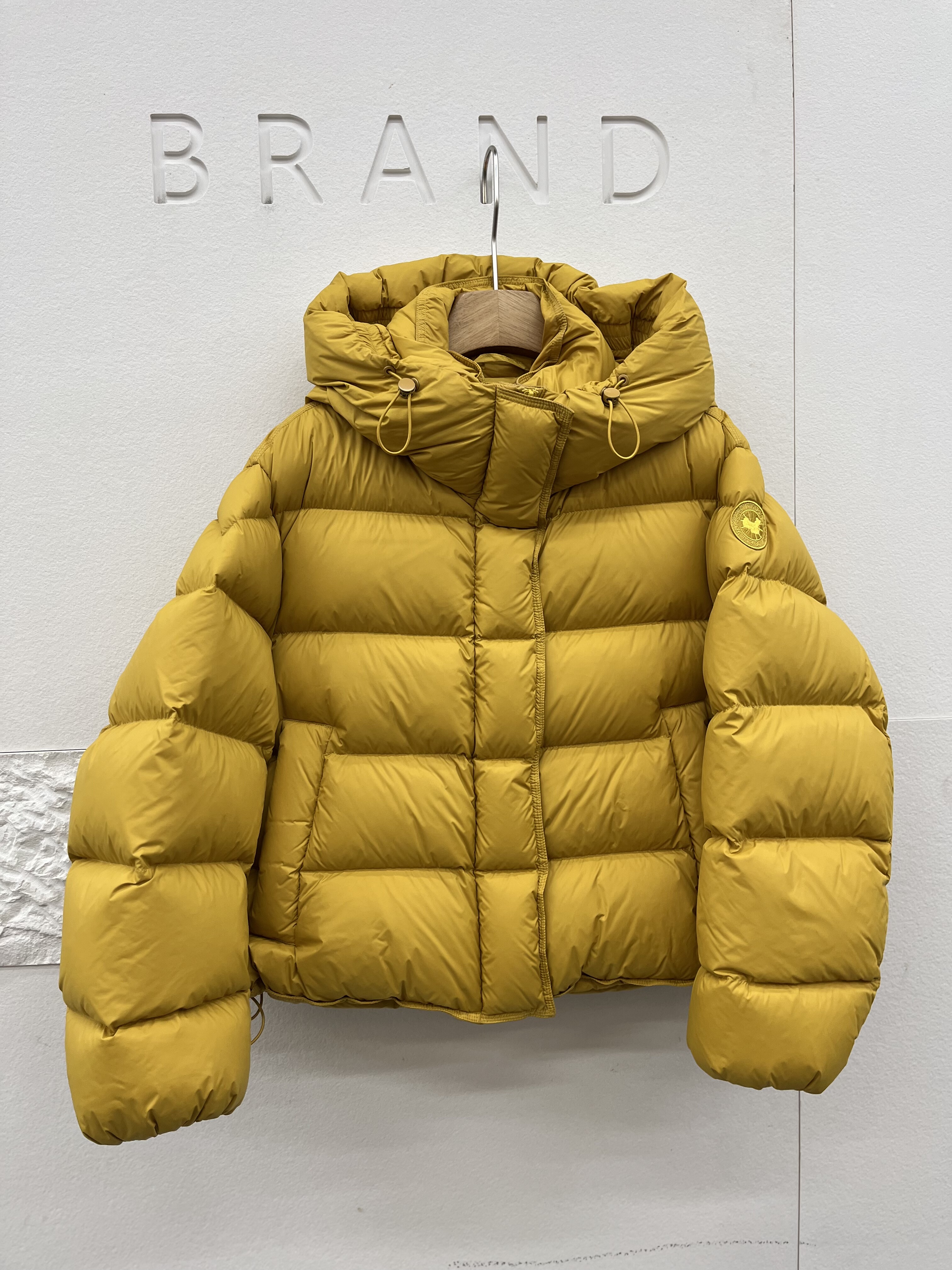 欧货加厚鹅绒羽绒服女短款连帽