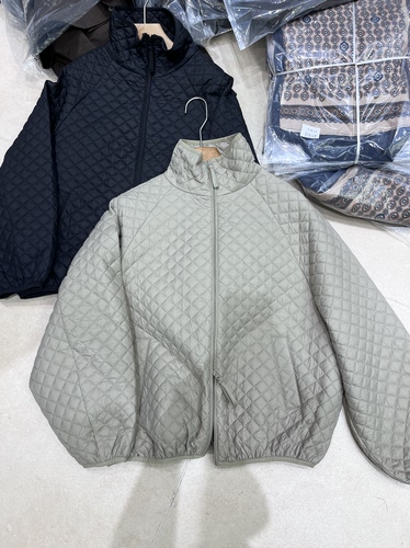 欧洲站秋冬菱格薄款保暖女士棉服