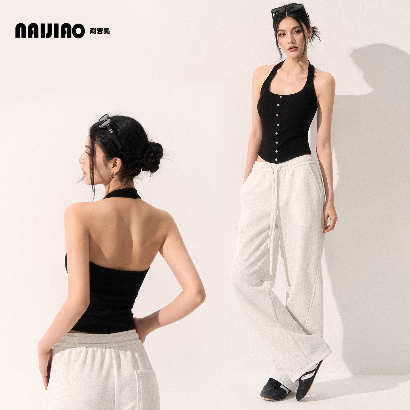 耐吉奥挂脖瑜伽背心吊带女新款带胸垫减震欧美辣妹休闲运动上衣,运动服/休闲服装,运动背心,淘宝优惠券,粉丝福利购,淘宝优惠卷