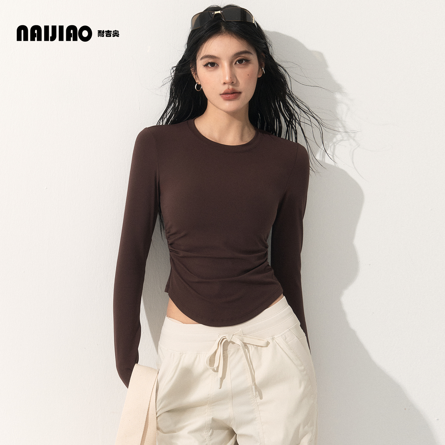 修身显瘦瑜伽健身长袖打底上衣