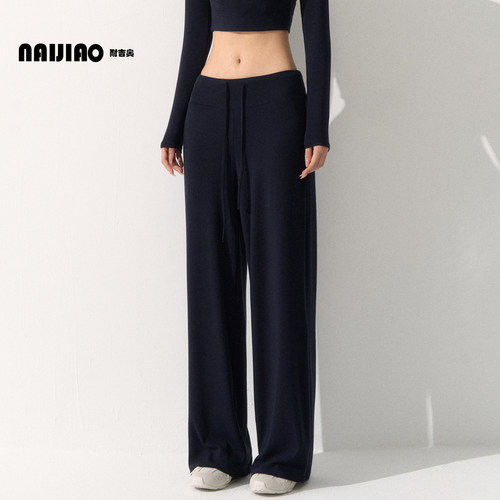 耐吉奥时尚休闲运动长裤女2025新款宽松显瘦垂感直筒裤腿健身裤秋 - 封面