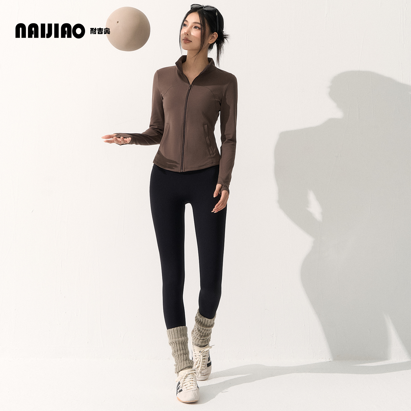 加绒加厚保暖瑜伽服套装女健身