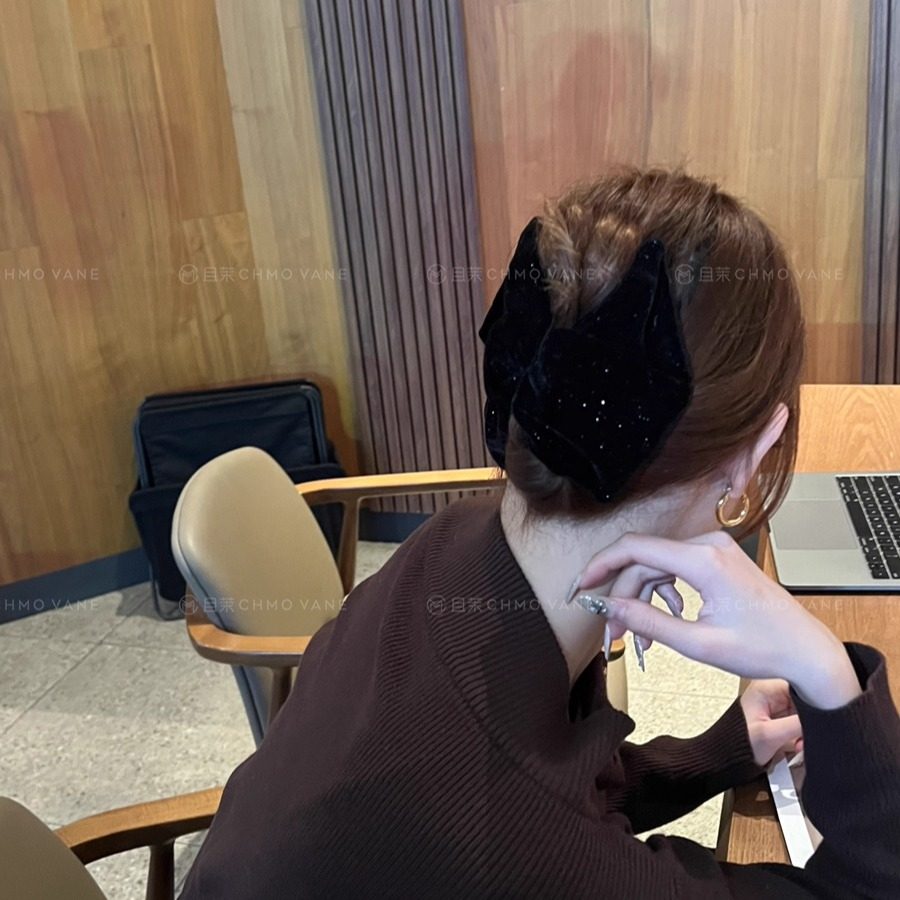蝴蝶结三角夹抓夹后脑发盘发新款