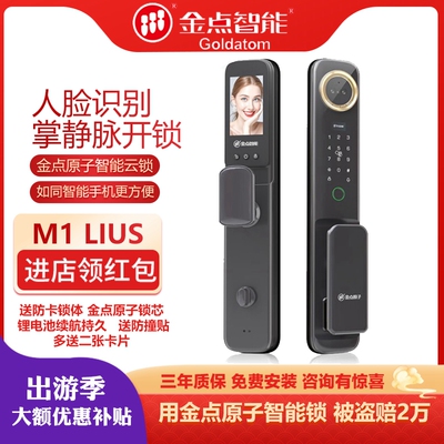 金点原子人脸门锁家用指纹掌静脉