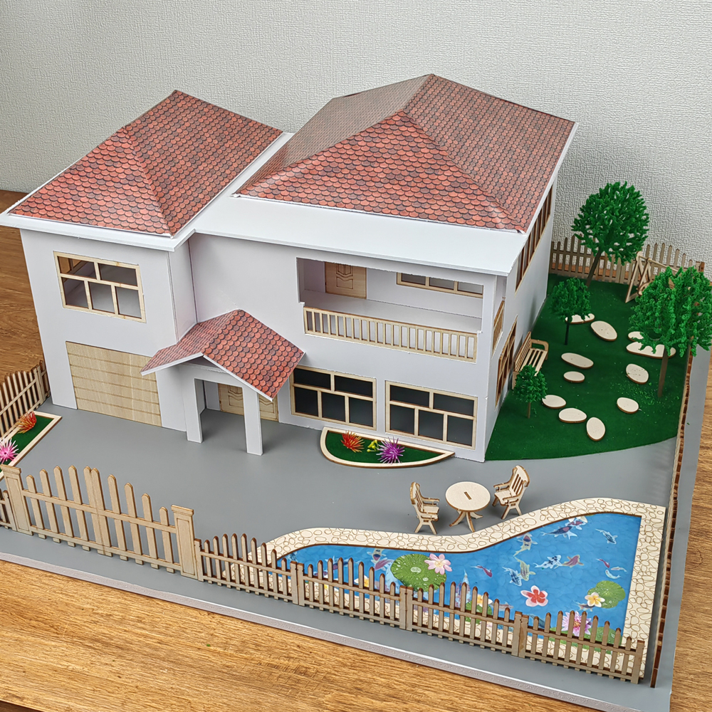 手工制作模型环艺设计别墅毕业