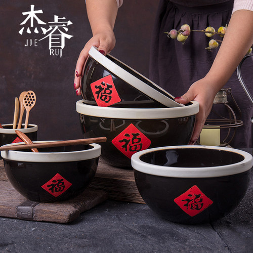 陶瓷大盆家用复古风汤碗