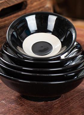 水浒传餐具水饺碗仿古土酒碗仿古酒碗扣肉蒸碗黑色武松酒碗摔酒碗