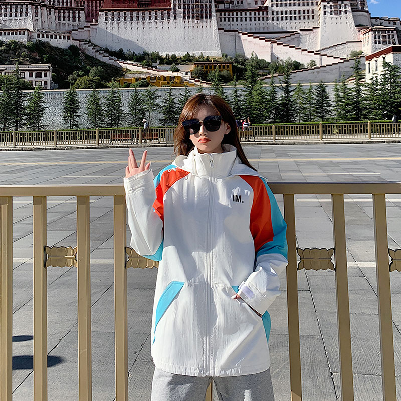 UhMu工装外套2026年新款女秋冬季韩版宽松加绒加厚防风防水冲锋衣
